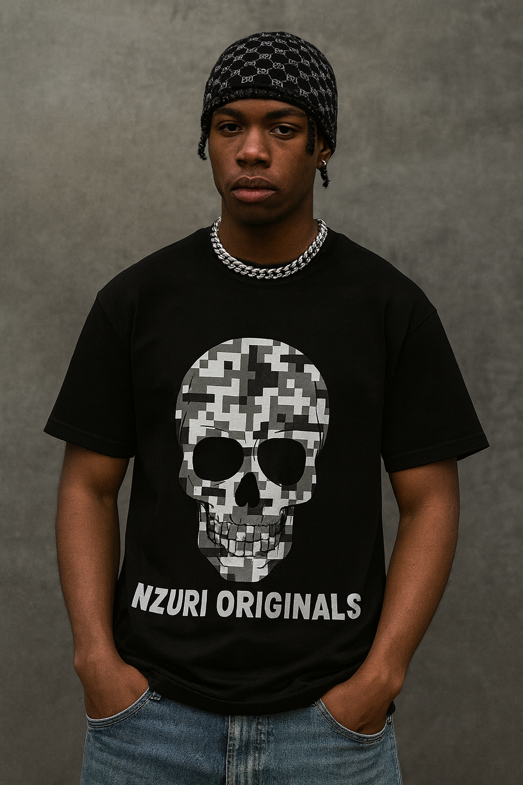 NZURI Skull camo Classic Fit | Luxury Streetwear