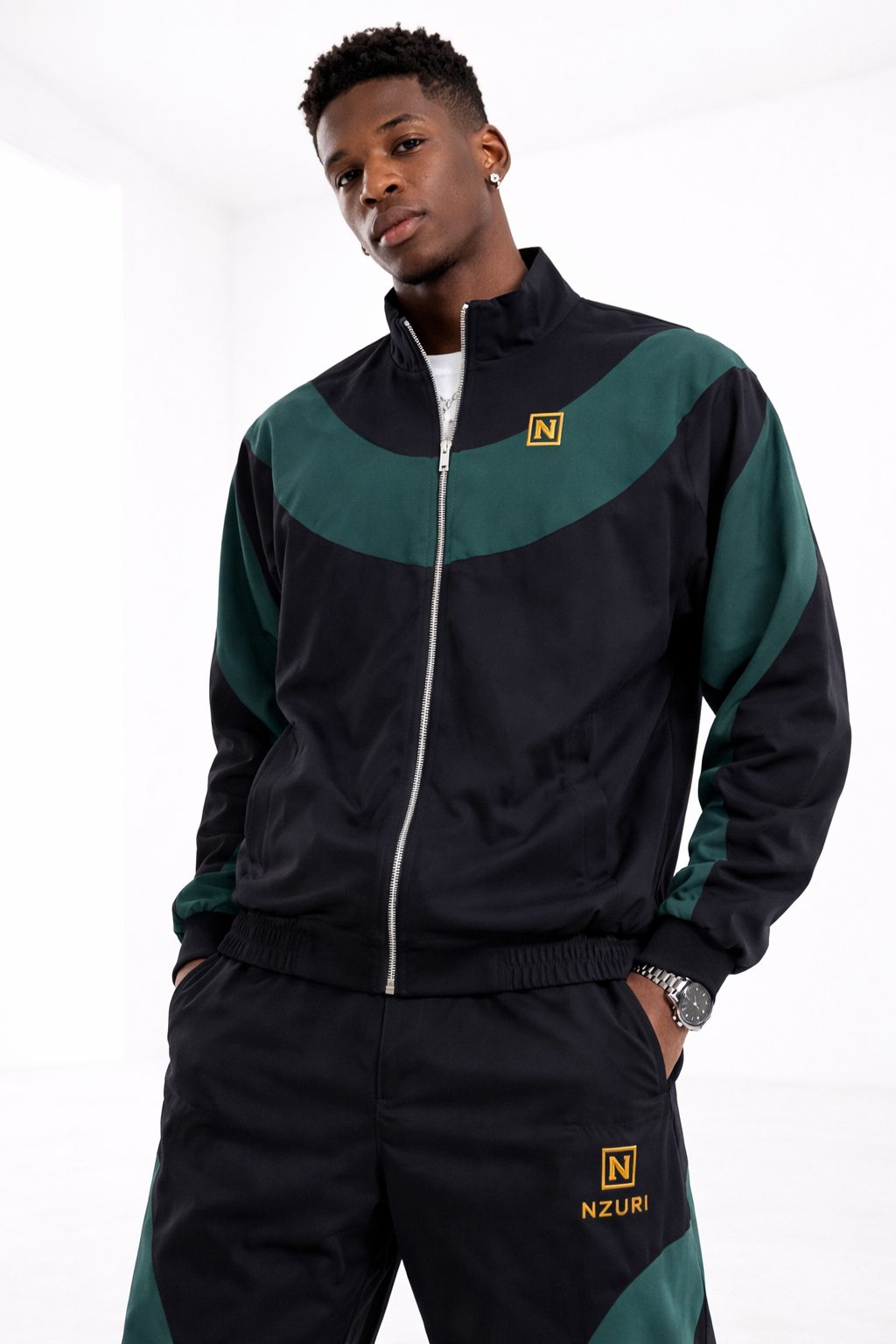 NZURI Legacy Track Suit (Black / Emerald)