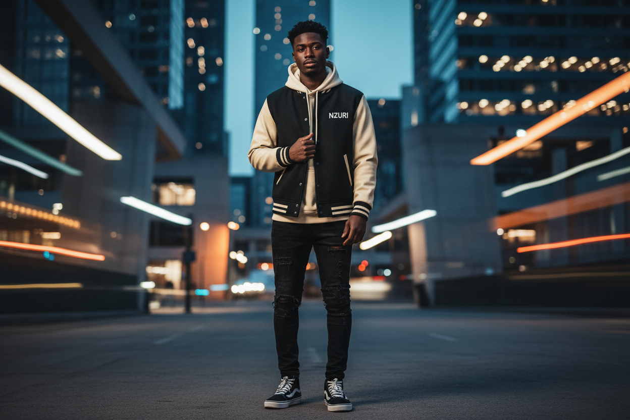 Varsity Jacket Model Shot